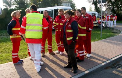 Sanittszug whrend der bung Roter Adler 2005